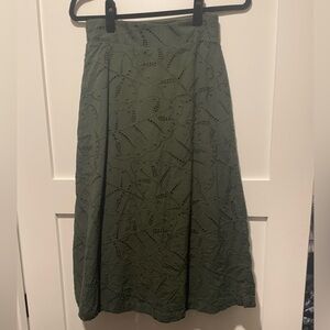 LC Lauren Conrad Olive A-Line Skirt